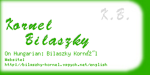 kornel bilaszky business card